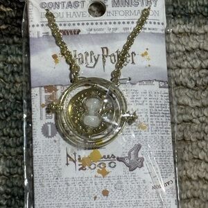 Gold plated and Silver Rotating Pendant Necklace